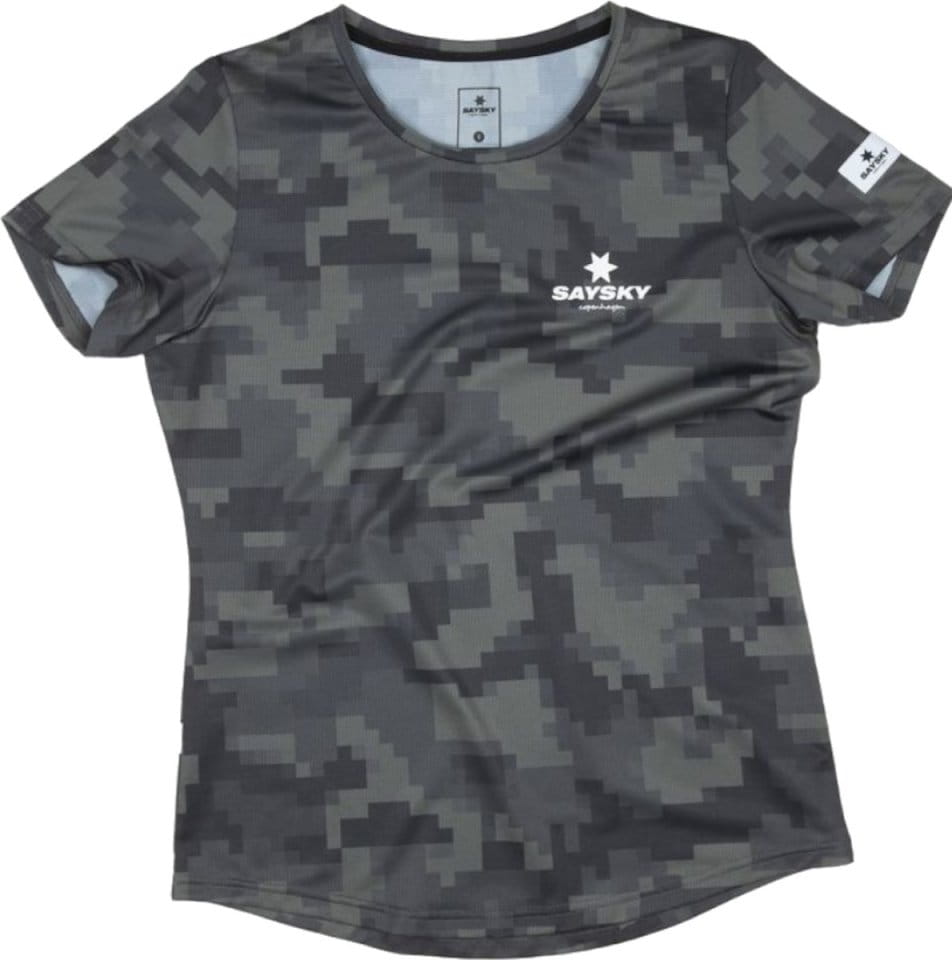 Dámské běžecké tričko s krátkým rukávem Saysky Camo Combat